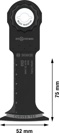 Hoja multiherramienta Bosch PRO MAII 52 APB, 52 x 75 mm.